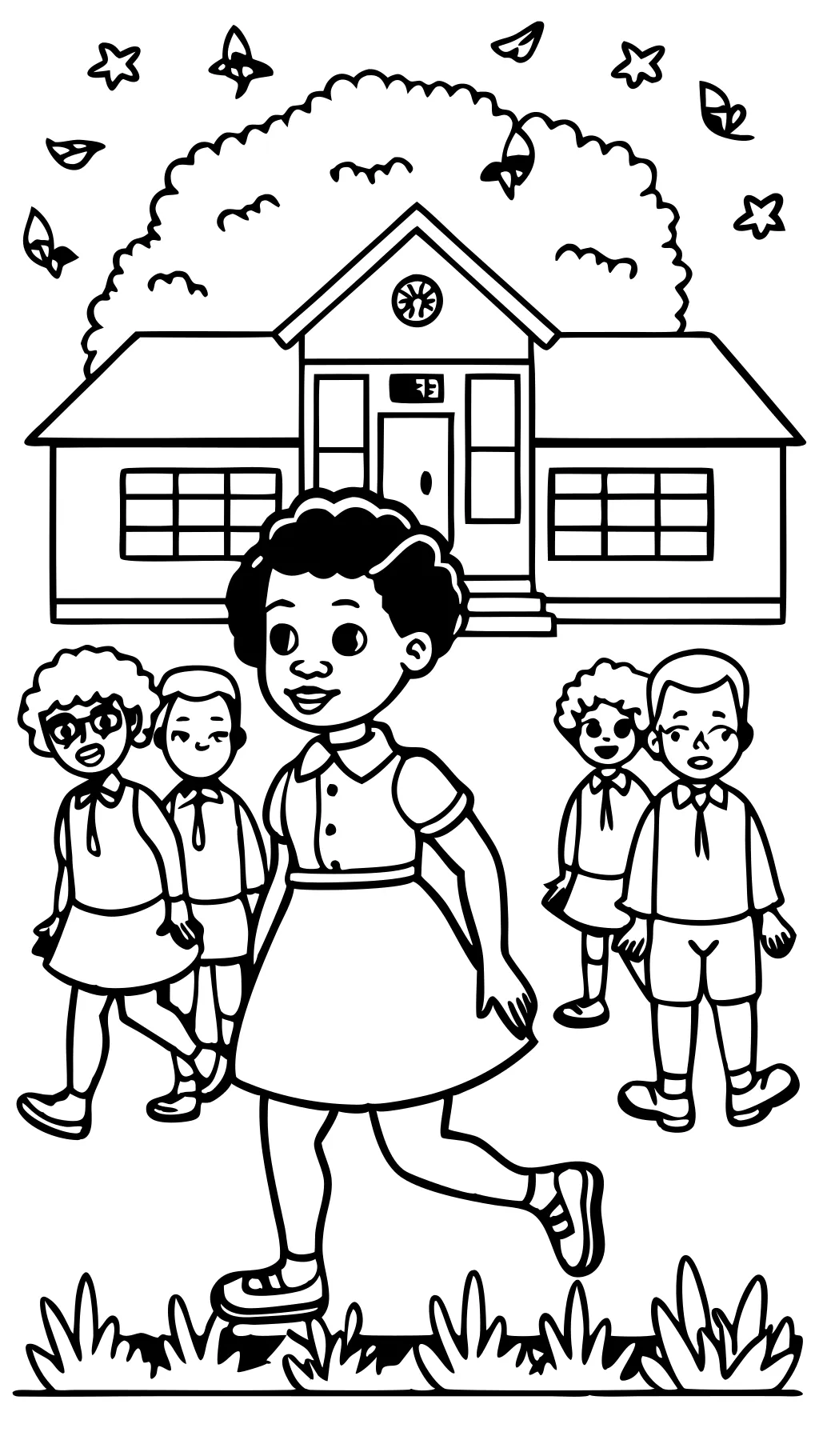 Página para colorear de Ruby Bridges